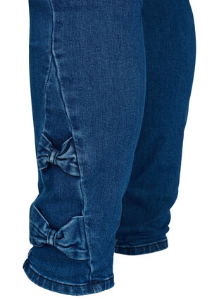 Super slim Amy jeans med sløjfe, Dark blue, Packshot image number 3