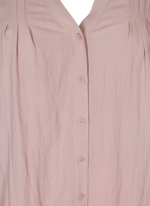 Viskose bluse med knapper og v-hals, Deauville Mauve , Packshot image number 2