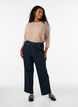 Jerseybluse med 3/4 &aelig;rmer, Beige, Model image number 1