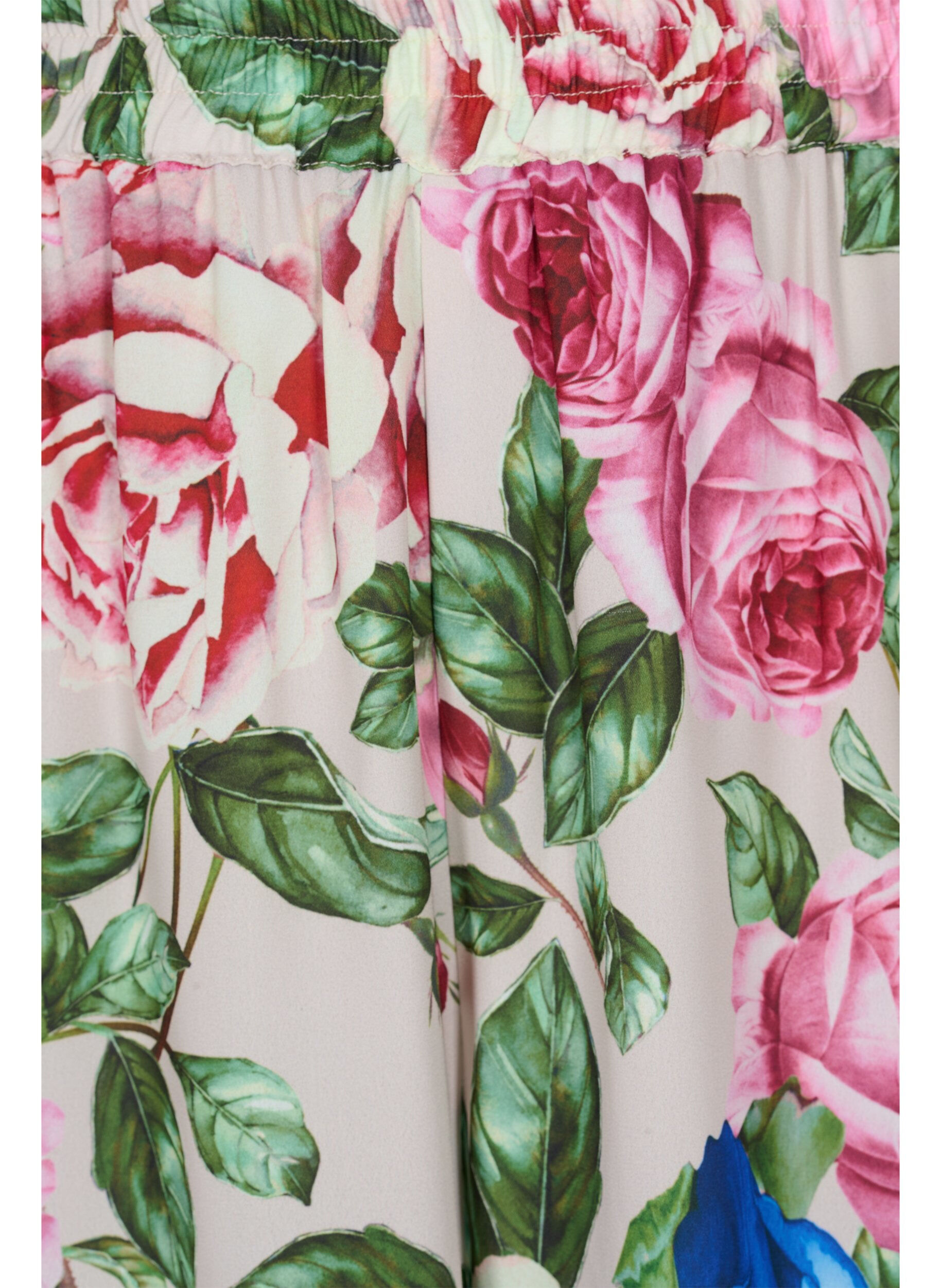 Zizzi Shorts med blomsterprint, Bright Flower , Packshot image number 2