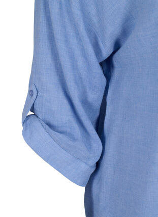 Skjorte med 3/4 ærmer og v-udskæring, Ultramarine, Packshot image number 3