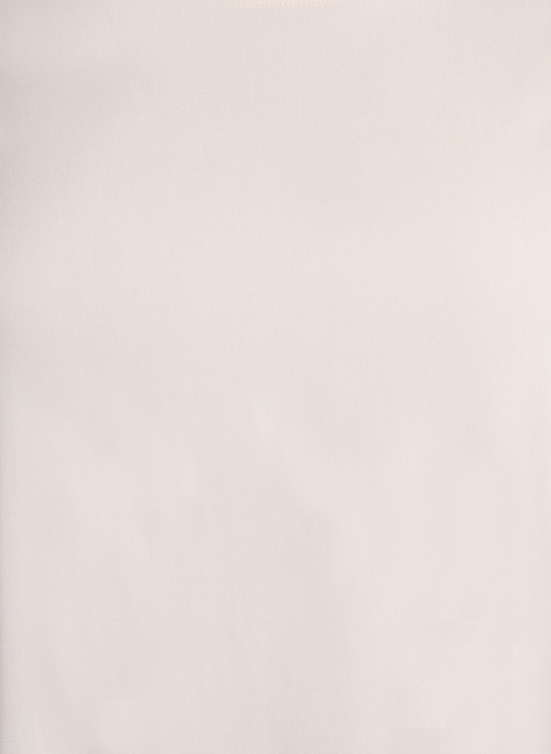 ZizziKort&aelig;rmet v&aelig;vet bluse med rund hals, Beige, Packshot image number 2