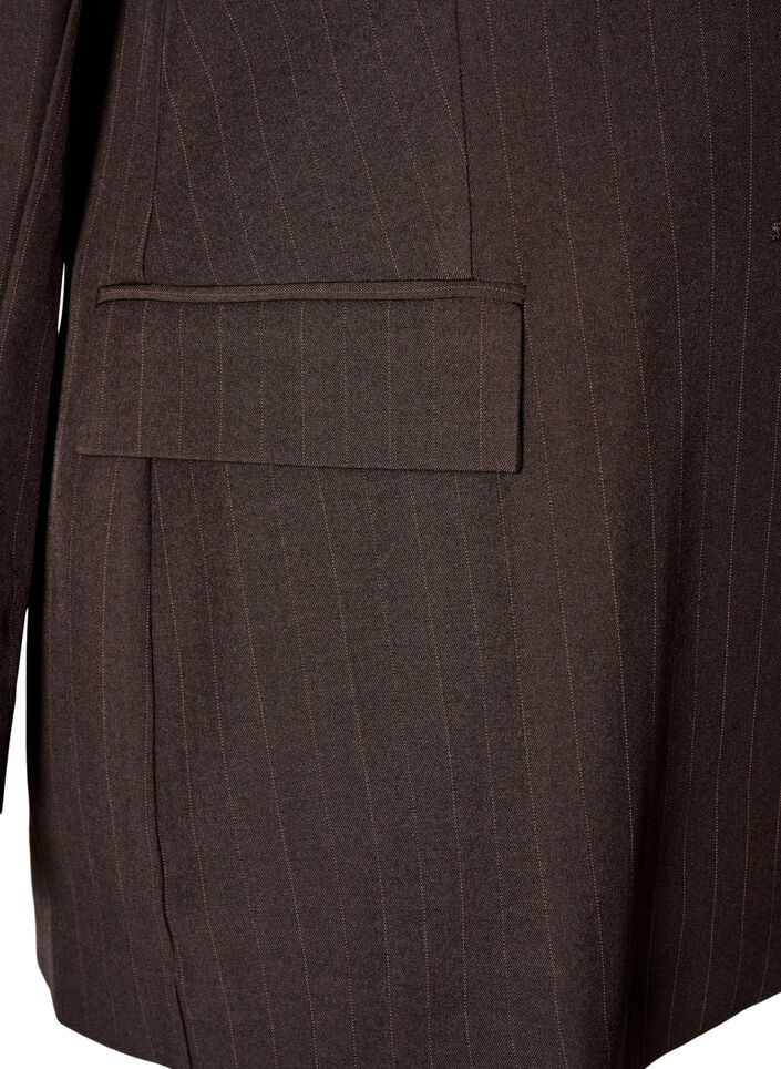 Blazer med lommer og slids, Brun, Packshot image number 3