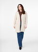 Meleret strik cardigan med lommer, Beige, Model image number 1