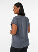 Ensfarvet tr&aelig;nings t-shirt, Gr&aring;, Model image number 2