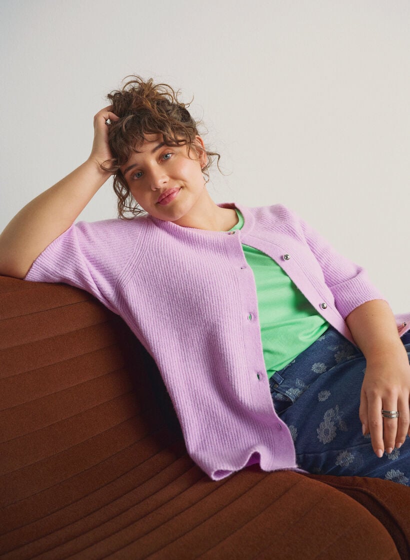 Kortærmet t-shirt i bomuldsblanding, Grøn, Image image number 0