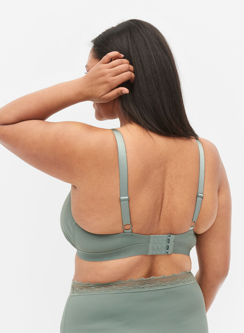 Rib bh med blonder, Laurel Wreath Ass, Model image number 1