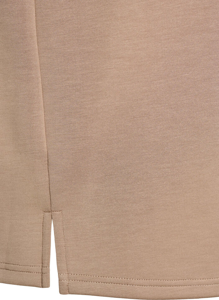 L&oslash;s t-shirt med 1/2-&aelig;rmer, Beige, Packshot image number 3