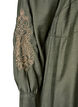Viskosekjole med broderi og fl&aelig;selag, Gr&oslash;n, Packshot image number 3