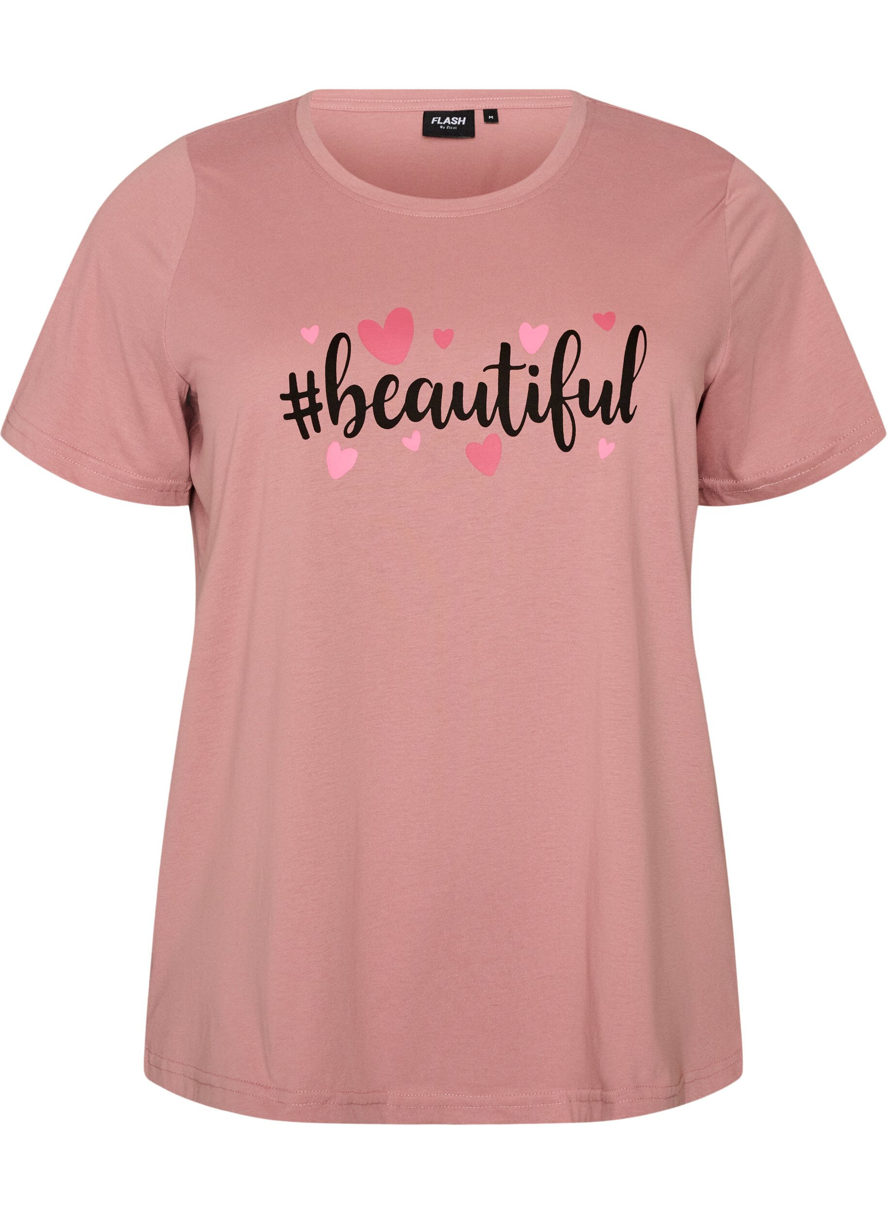 ZizziT-shirt med motiv, Lyser&oslash;d, Packshot image number 0