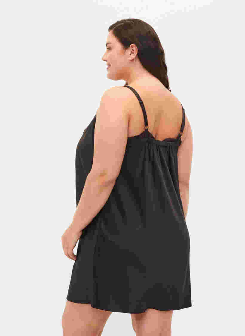 Støt Brysterne - Natkjole med blonder, Black, Model image number 1
