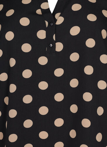 FLASH - Langærmet bluse med print, Black Brown Dot, Packshot image number 2