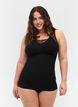 Shapewear top med blondedetalje, Black, Model image number 0