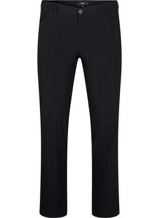 Klassiske bukser i viskosemix, Black, Packshot image number 0