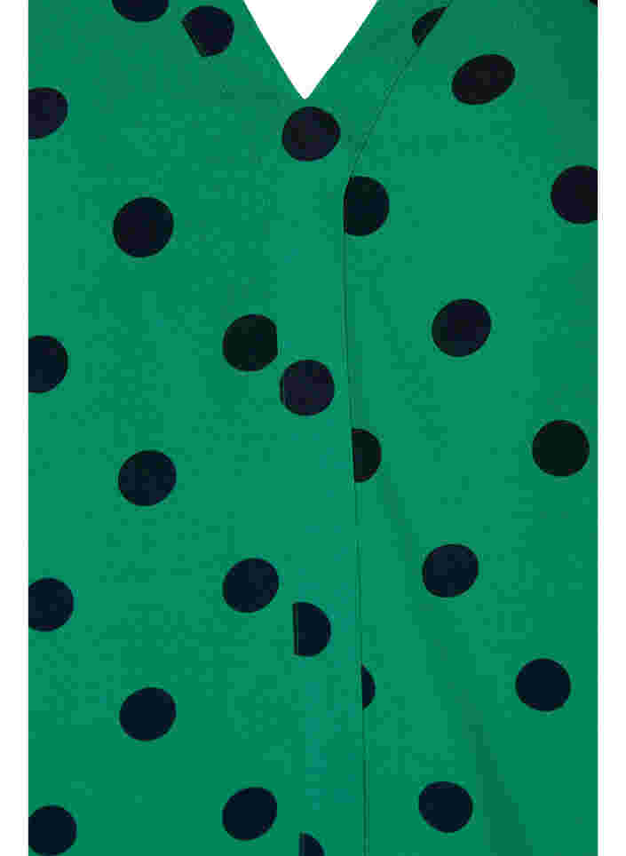 Viskose bluse med prikker, Jolly Green dot AOP, Packshot image number 2