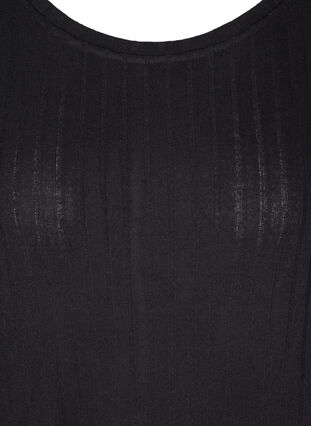 Langærmet bluse med struktur, Black, Packshot image number 2