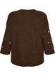 Strikbluse med sm&aring; broderede motiver, Brun, Packshot image number 1