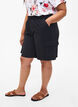 Højtaljede shorts med cargolommer, Black, Model image number 2