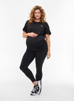 Graviditets trænings t-shirt, Black, Model image number 2