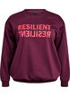 Sweatshirt med tekstprint, R&oslash;d, Packshot image number 0