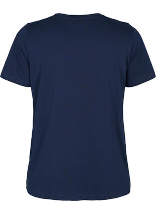 Kortærmet t-shirt med tryk, Navy Blazer BG, Packshot image number 1