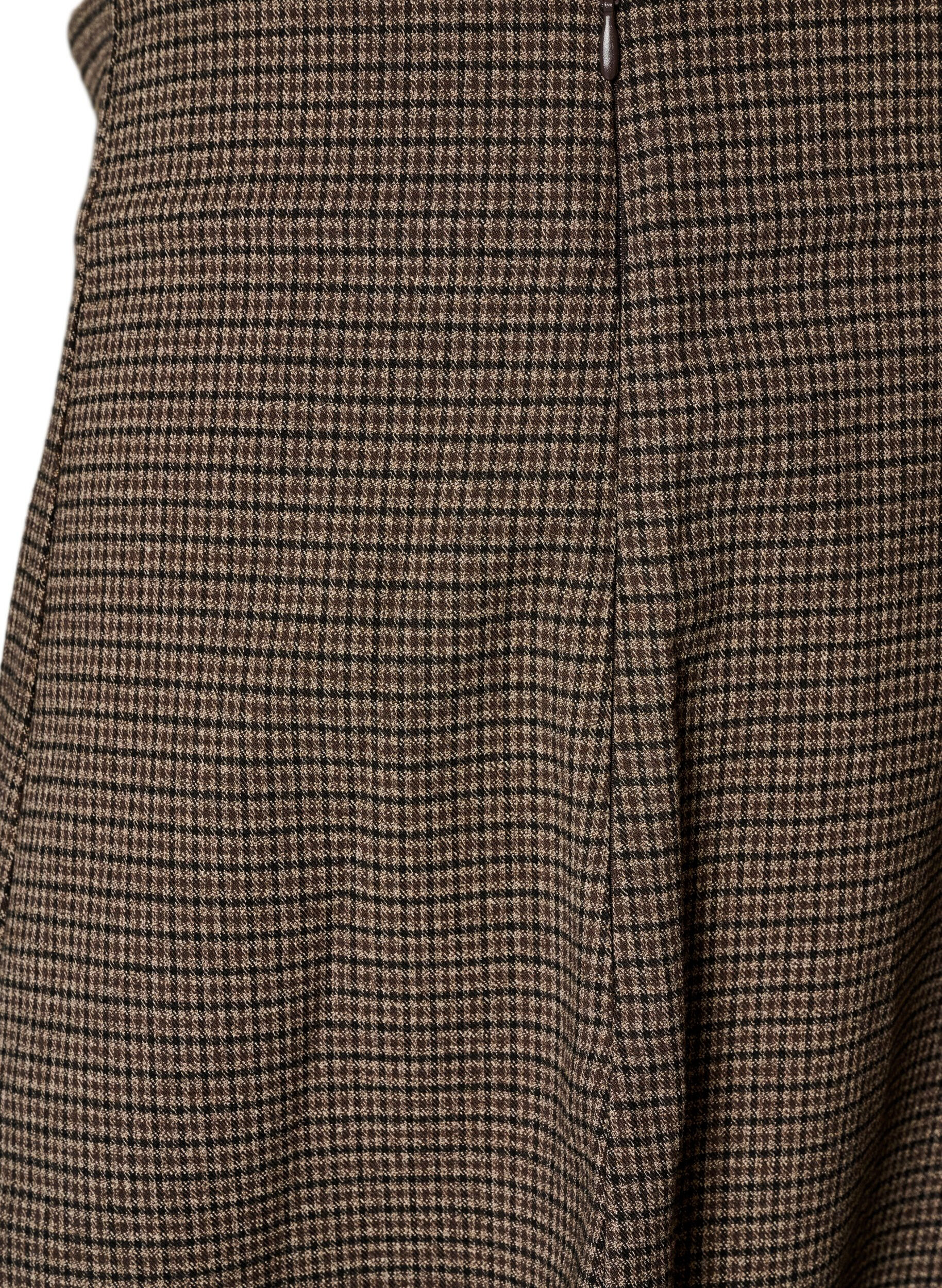 ZizziSm&aring;ternet nederdel med A-form, Brun, Packshot image number 3