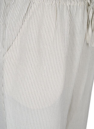 Cropped bukser med striber, White Stripe, Packshot image number 2