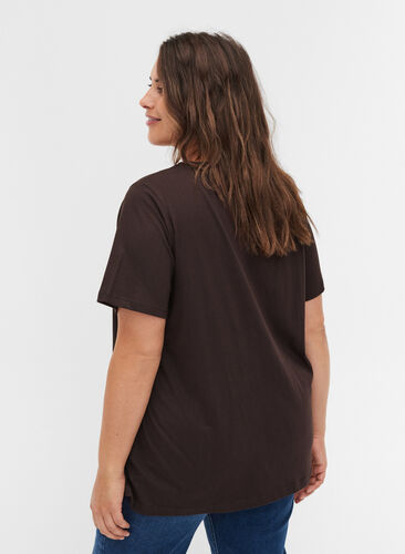 T-shirt med tryk i økologisk bomuld, Molé, Model image number 1