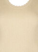 Tætsiddende strikbluse med glimmertråd, Beige, Packshot image number 2