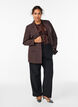 Klassisk blazer med knaplukning, Brun, Model image number 1