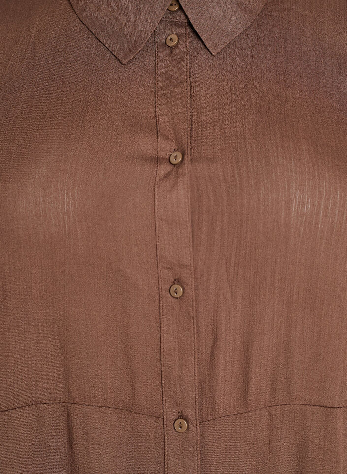 Midilang skjortekjole med korte &aelig;rmer, Gr&oslash;n, Packshot image number 2