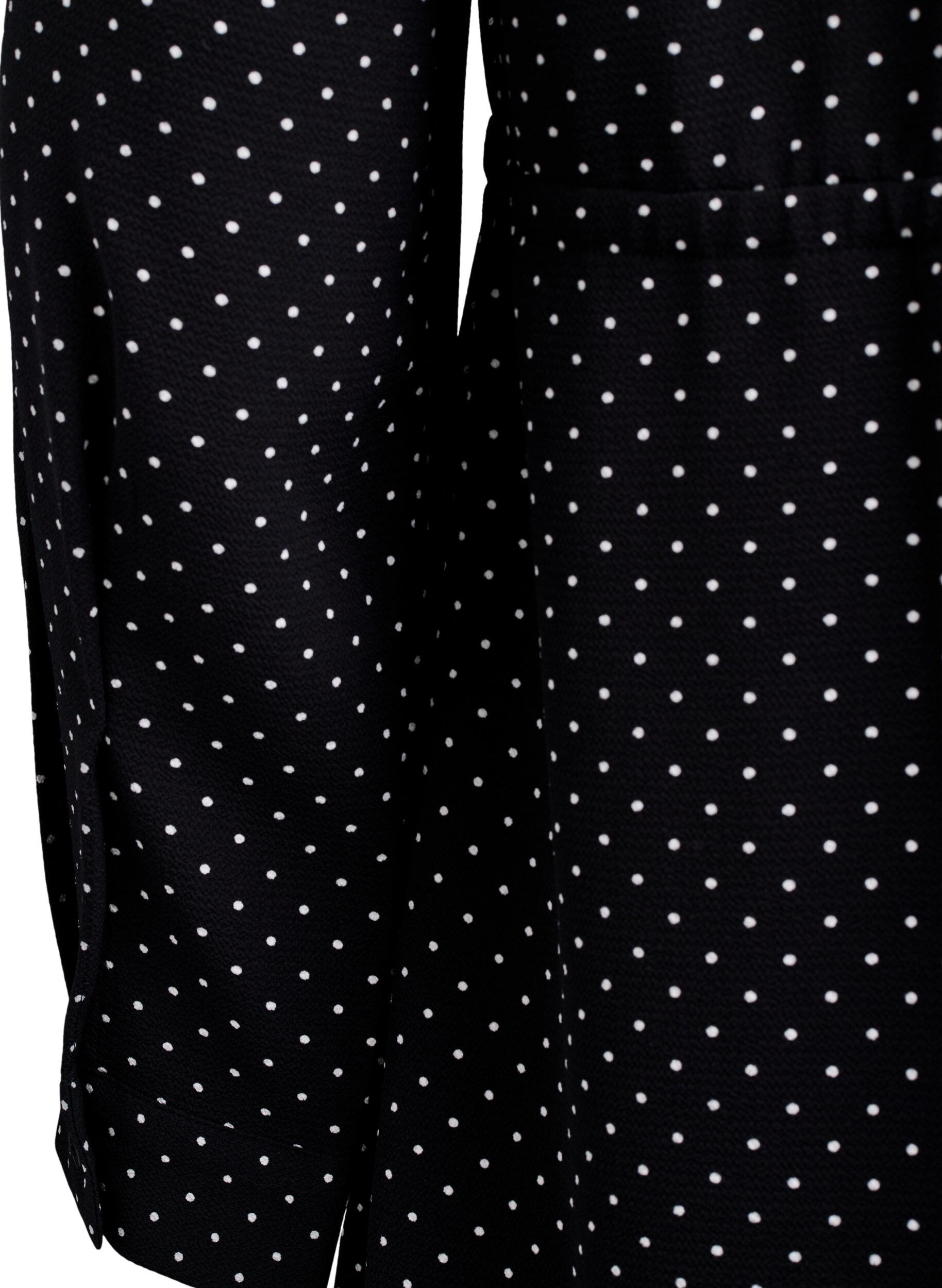 Zizzi Kn&aelig;lang kjole med bindeb&aring;nd, Sort, Packshot image number 3