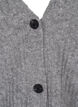 Meleret cardigan i ribstrik, Light Grey Melange, Packshot image number 2