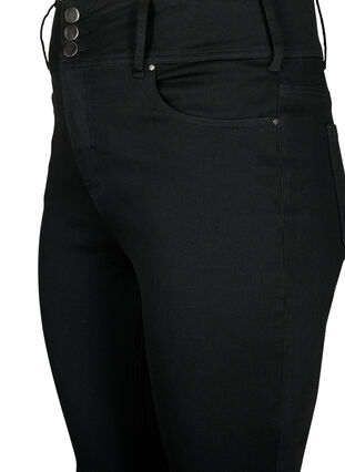 Super slim Bea jeans med ekstra høj talje, Black, Packshot image number 2