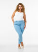 Cropped Amy jeans med lynl&aring;sdetalje, Bl&aring;, Model image number 0
