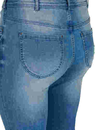 Super slim Amy jeans med slid og knapper, Light blue, Packshot image number 2