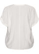 Viskosebluse med knapper og struktur, Vanilla, Packshot image number 1