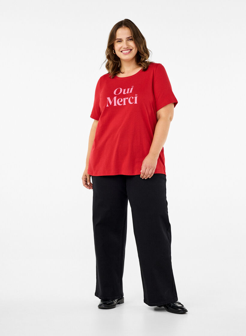 FLASH - T-shirt med motiv, Rød, Model image number 1