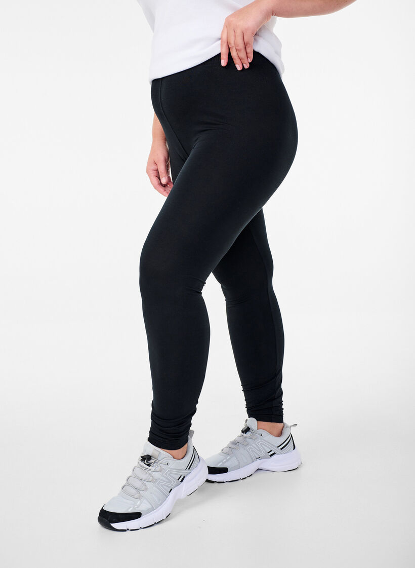Basis leggings med ekstra l&aelig;ngde, Sort, Model image number 0