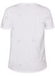 T-shirt i &oslash;kologisk bomuld med hjerter, Hvid, Packshot image number 1