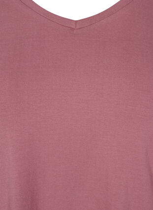 Basis t-shirt med v-hals, Rose Taupe, Packshot image number 2
