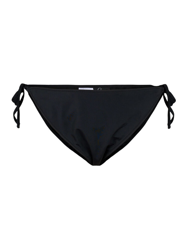 Bikini trusse med bindesnøre, Black, Packshot image number 0