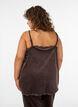 Velourtop med blondekanter, Brun, Model image number 2