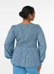 Bluse med smockoverdel og blomsterprint, Bl&aring;, Model image number 2