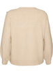 Strikbluse med knapdetalje, Beige, Packshot image number 1