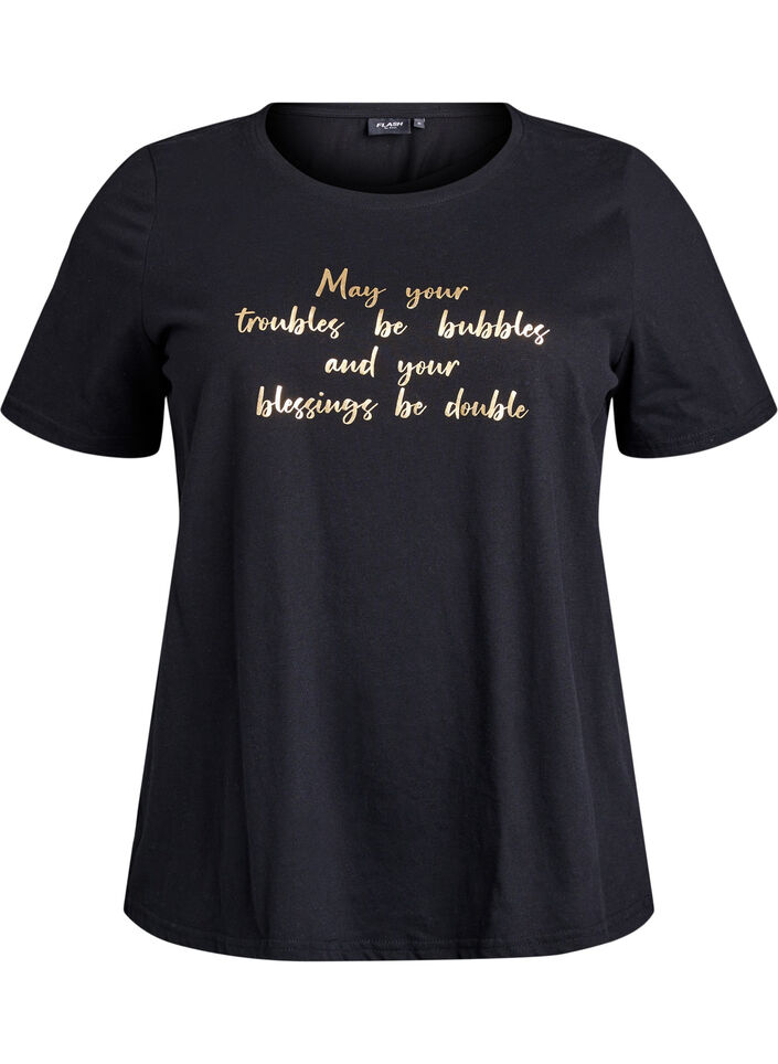 FLASH - T-shirt med motiv, Sort, Packshot image number 0