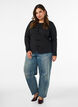 Figursyet cardigan med knudelukninger, Sort, Model image number 1