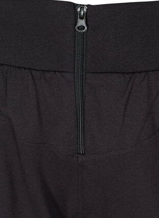 Løse bukser med lynlås og lommer, Black, Packshot image number 2