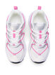 Wide fit - Sneakers med kontrastfarvet snøredetalje, White w. Pink, Packshot image number 2