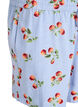 Shorts i bomuld med tomatprint og h&oslash;j talje, Bl&aring;, Packshot image number 2